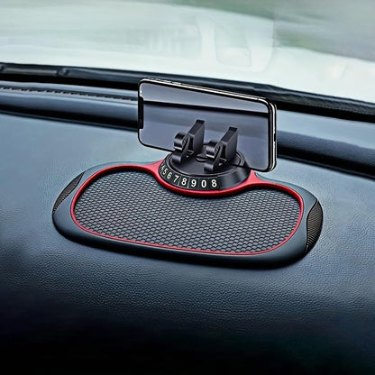 Multifunctional Car Anti-Slip Mat Phone Holder, 360° Rotating,A Must-Have for commuters to Keep Phones, Keys and Gadgets on The Dashboard