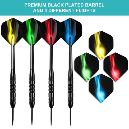 Accmor Darts Metal Tip Set, 12 Pack Steel Tip Darts Darts Set, 24 Grams Professional Metal Darts