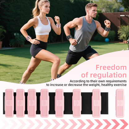 Pilates Wrist & Ankle Weights for Women, Wearable Wrist & Leg Weights Set of 2(1Lb Each) Adjustable Ankle Weights for Walking, Yoga, Dance, Pilates, Pool Exercises and Gym