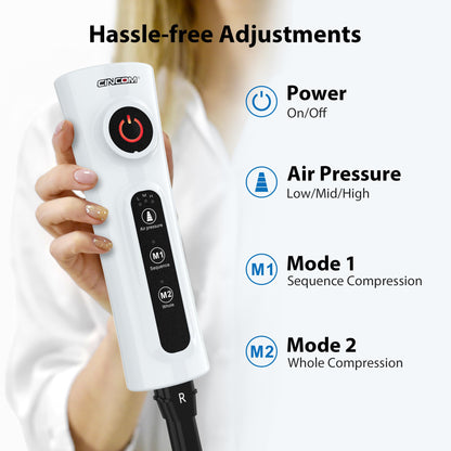 CINCOM Leg Massager for Circulation and Pain Relief, Air Compression Calf Foot Leg Massagers with Handheld Controller, Legs Circulation Machine