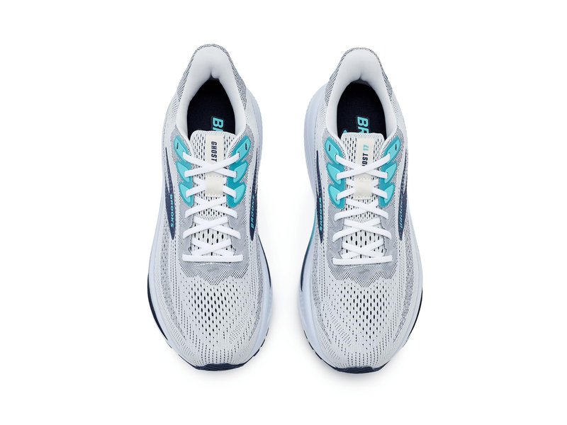 Brooks Men's Ghost 17 White/Beacon Blue/Ipanema 9.5 Medium