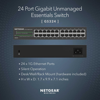 NETGEAR 5-Port Gigabit Ethernet Easy Smart Managed Essentials Switch - Desktop or Wall Mount, Home Network Hub, Office Ethernet Splitter