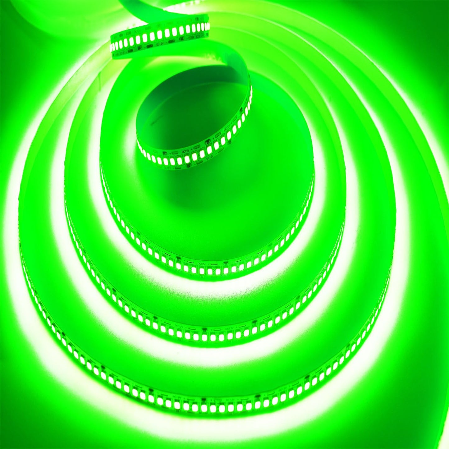 SUYOOULIN LED Strip Lights, SMD 2835 LED Strip, DC12V 1200LEDs 16.4Ft 26000LM High Density LED Light Strips Tube Waterproof IP67, 3 Times Brightness Than SMD3528 LED Strip, Green