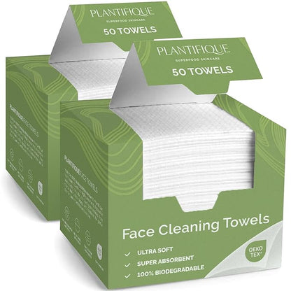 PLANTIFIQUE Disposable Face Towels XL 10"x12"