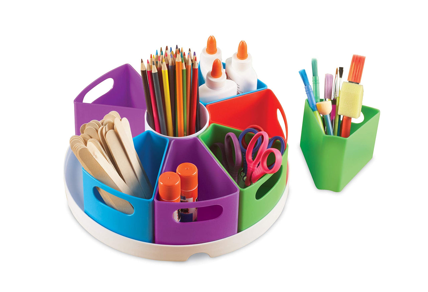 Learning Resources Create a Space Storage Center - Toy Desk Organizer, Classroom Workspace Must Haves, Homeschool Organization, Arts & Crafts , Caddy, Office & Teacher Supplies