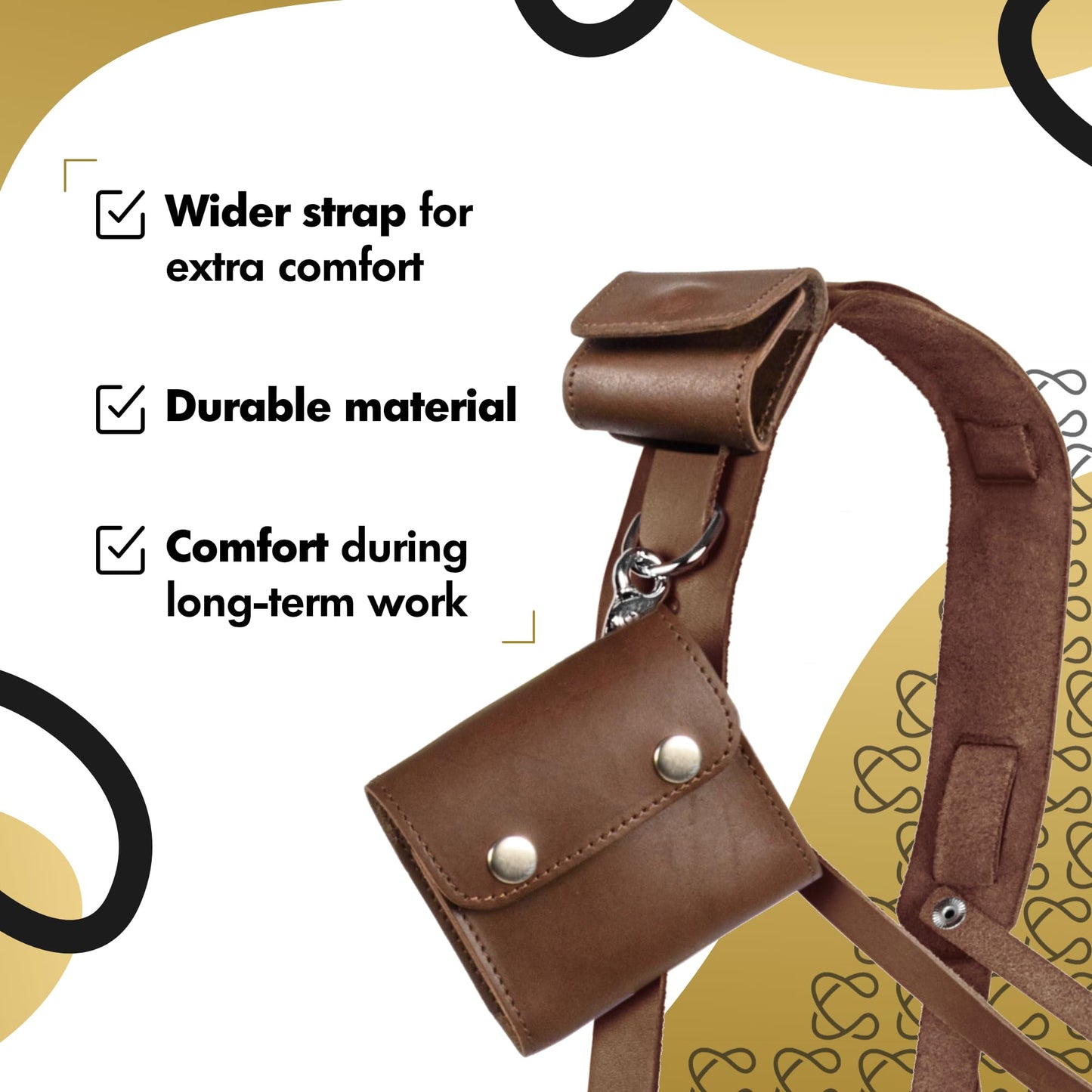 C Coiro Leather Camera Strap for One Camera - Professional Single Leather Harness Shoulder Strap with Sd Card Holder & Battery Holder, Quick Release Gear for DSLR/SLR, Brown