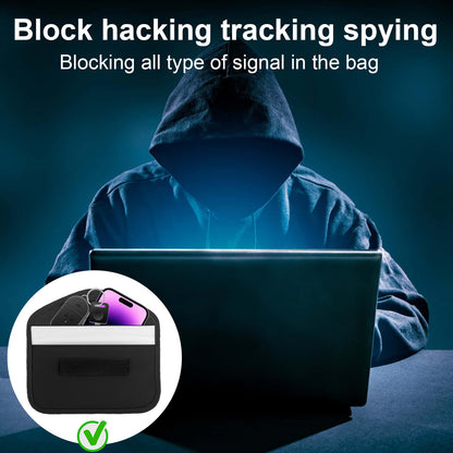 ONEVER Faraday Bags for Car Keys and Cell Phone, RFID Signal Blocking Key Pouch Wallet Anti-Tracking Anti Theft Car Protection Signal Jammer WiFi GSM LTE NFC RFID GPS Blocker