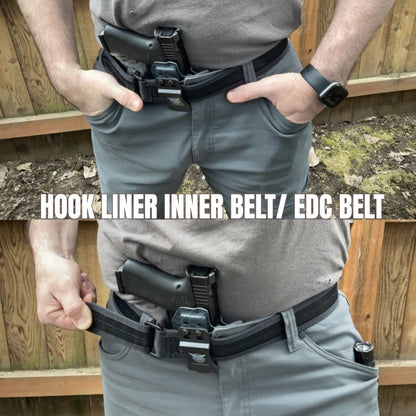 VISMIX Inner/EDC Belt 1.5" Hook Liner Inner Belt Fit Inside Duty Belt Concealed Carry for 1.75"-2" Loop Outer Belt