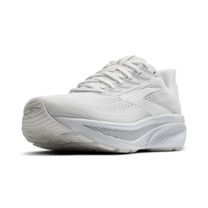 Brooks Women’s Ghost 17 Neutral Running Shoe - White/White/Grey - 10 Wide