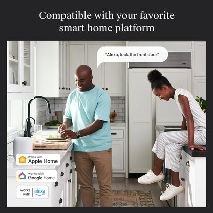 Level Lock+ (Matter) Smart Lock - World's Smallest, Most Advanced Matter-Over-Thread Deadbolt Plus Apple Home Key - Keyless and Remote Access via Apple, Alexa, Google Home, SmartThings (Satin Nickel)