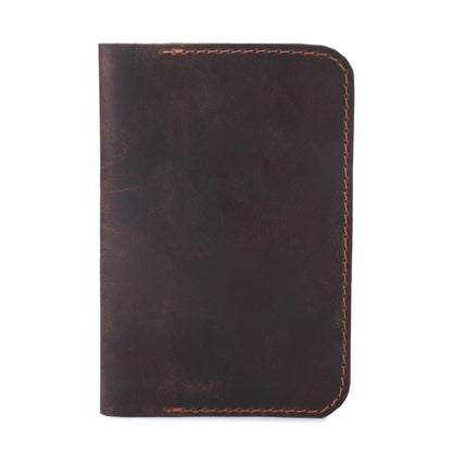 CestAntiQ, Leather Journal Cover for Field Notes, Notebook Cover for Cahier, Wallet Case, (3.5 x 5.5 in.) Cards Slot/Refillable Travelers Pocket Notebook Handmade with Pen Holder Brown