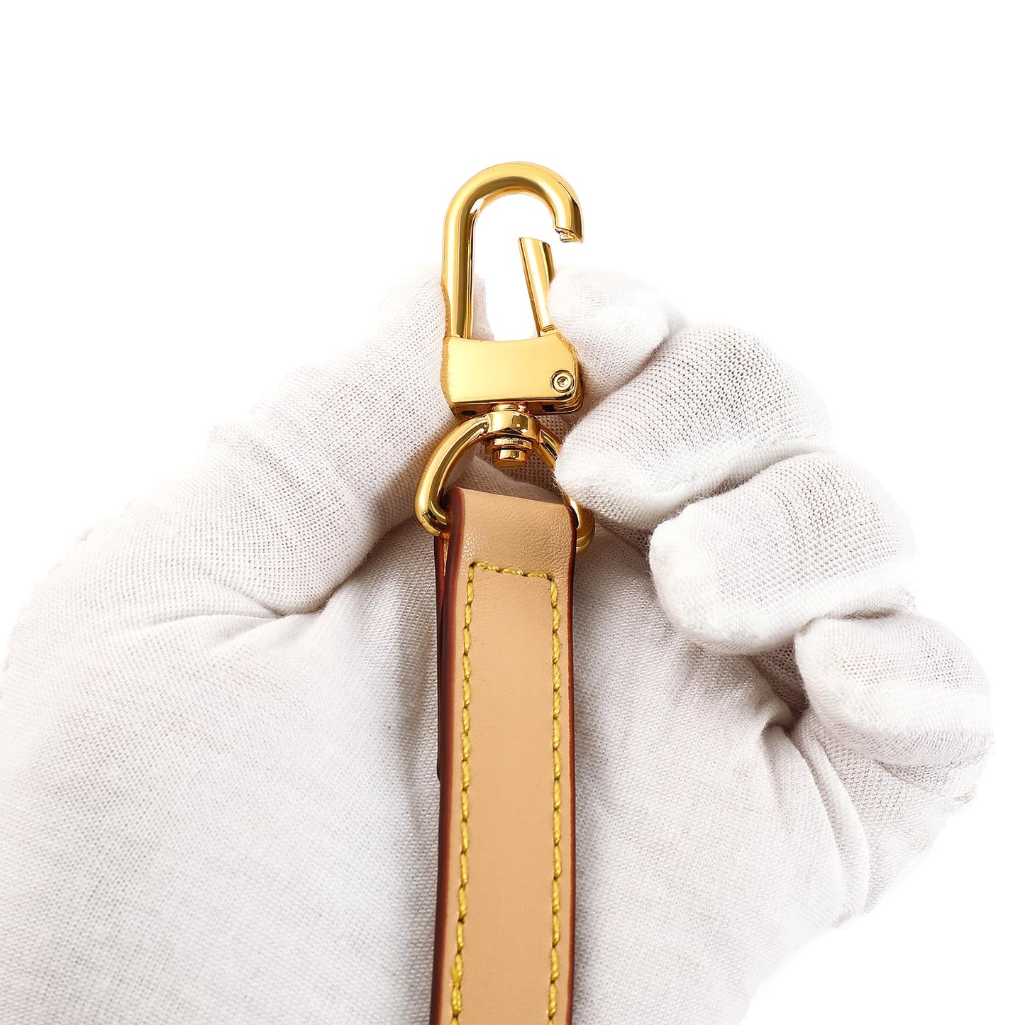 RYYXZXL Vachetta Leather Replacement Adjustable Shoulder Strap for L V Handbag Replacement Bag Strap (width: 0.6in-Beige)
