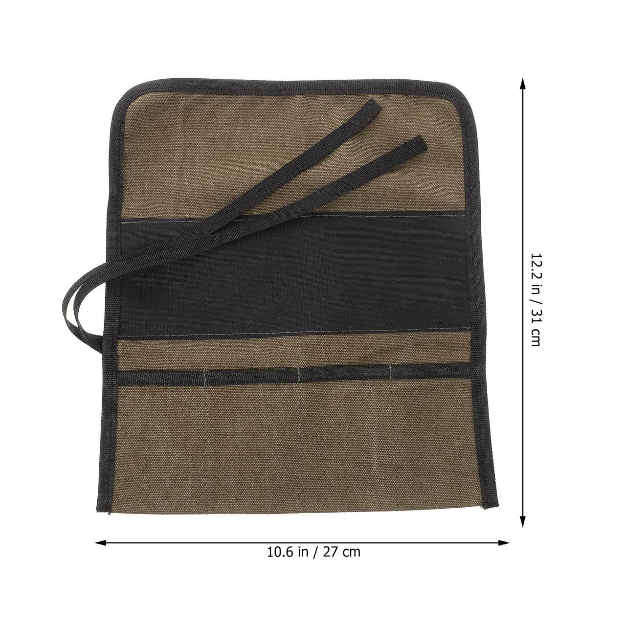 Angoily Woodworking Tool Kit Canvas Tool Roll Organizer Pouch Multi-Pocket Chisel Roll up Bag for Carving Storage and Diy Craftsmen 12.20X10.62 Inches