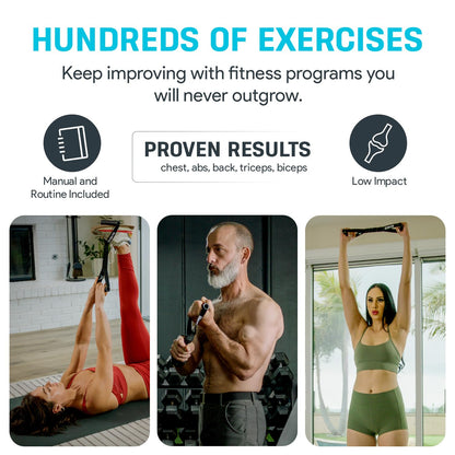 Bullworker Iso-Bow Pro Pair - Isometric Exercise Equipment: Self Resistance Portable Exercise & Stretching Straps with Handles - Yoga, Pilates, Mobility & Strength Training