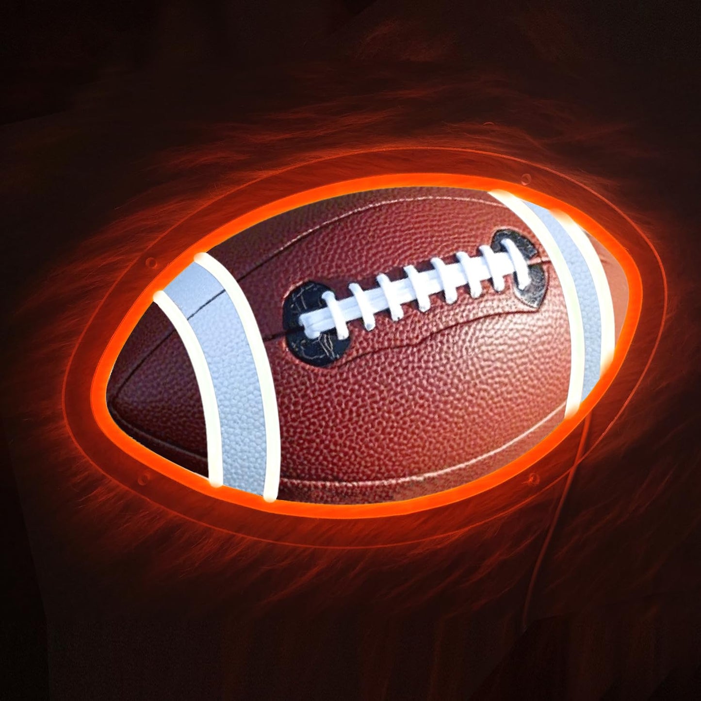 Football Neon Sign Football Shaped LED Light for Wall Decor Dimmable USB Powered Sign for Bedroom Man Cave Game Sports Room Football Gifts for Boys Fans