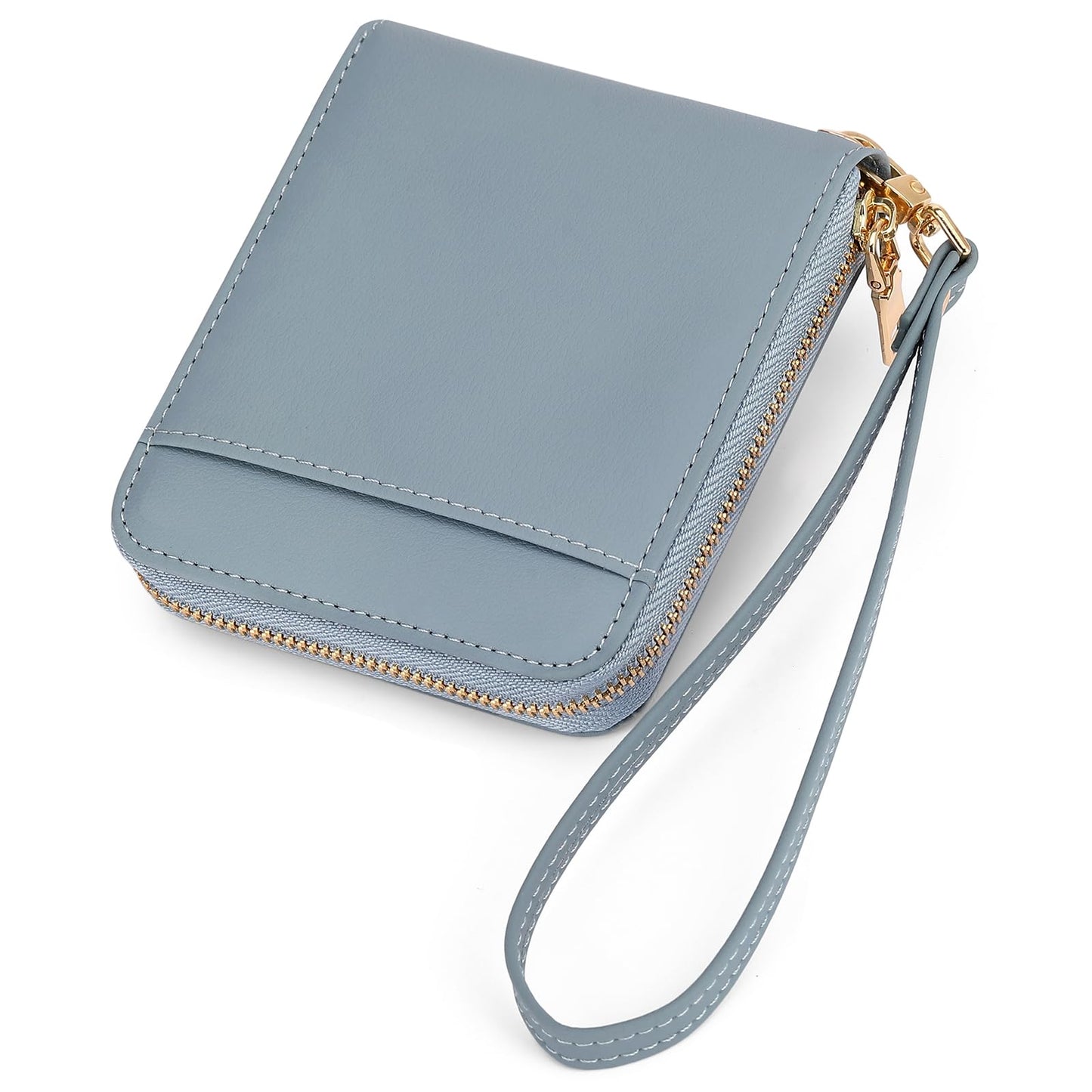 GAEKEAO Womens Wallet RFID Blocking Zip Around Wristlet Wallet Vegan Leather Card Holder Purse with Change Pocket