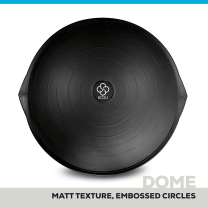 BOSU Balance Trainer, Half-Ball Training Equipment, 65 cm Diameter, 350 lb Capacity - Burst-Resistant Stability Exercise Tool w/ Non-Slip Base, Includes Hand Pump, Commercial-Grade