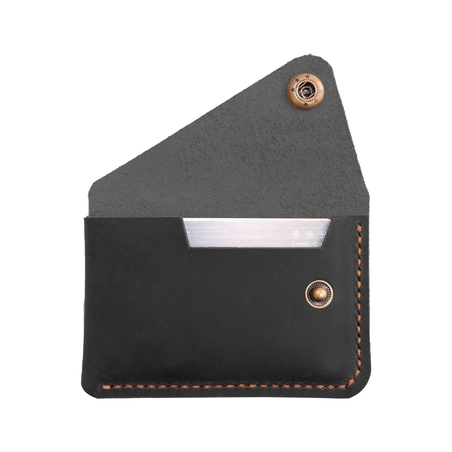 Turbosnail Leather Card Holder, Credit Card Wallet, Front Pocket Wallet, Slim Wallet, Cardholder Wallet, Credit Card Holder, Minimalist Wallet, Fathers Day Gift (Black)
