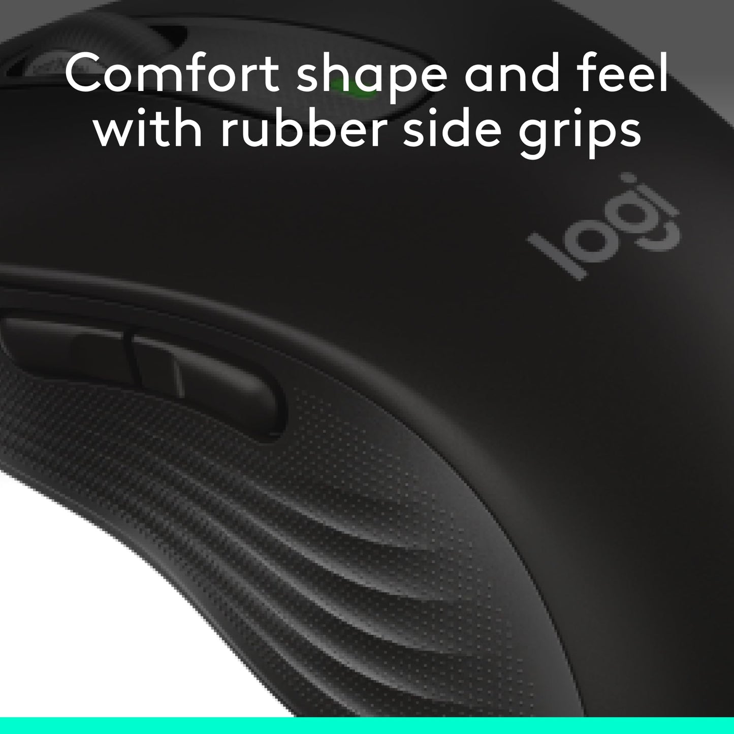 Logitech Wireless Mouse Signature M650 L Full Size - Large Hands, 2-Year Battery, Silent Clicks, Customizable Buttons, Bluetooth, PC/Mac/Chromebook - Black, Right-Handed, Large