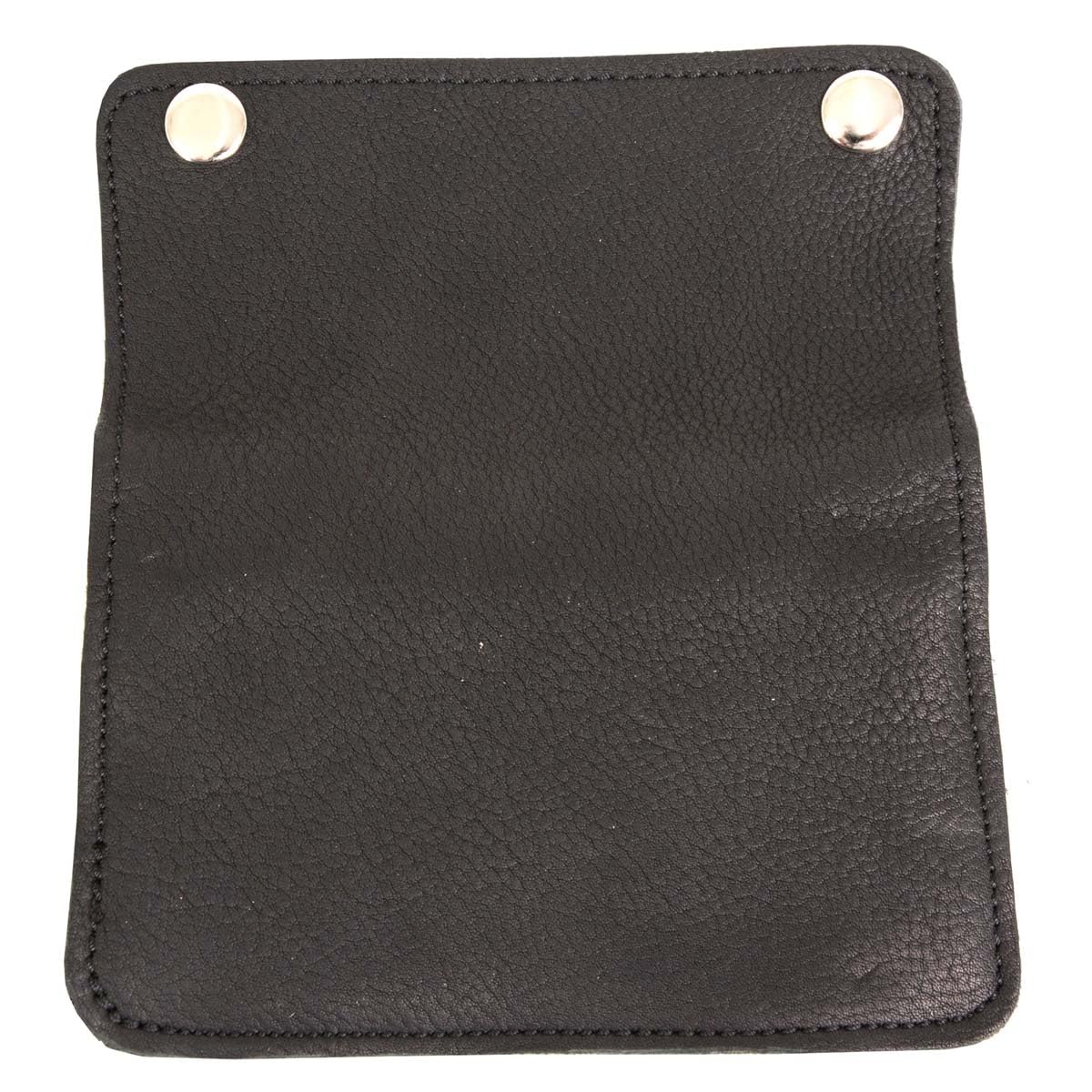 Milwaukee Leather MLW7883 Men's 6” Black Premium Leather Soft Biker Wallet - Bi-Fold Anti-Theft Stainless Steel Chain - One Size