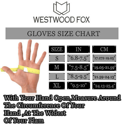WESTWOOD FOX Cycling Bike Gloves for Men Full Finger BMX Biking Mountain for Grips - Bicycle Touchscreen MTB Gloves Padded Anti-Slip Riding Women Wheelchairs Road Cycling (Black, M)