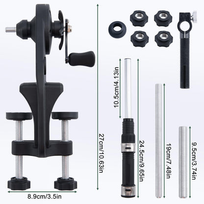 Goture Fishing Line Spooler for Fishing Reel, Available in Two Lengths Fishing Reel Line Spooler, Fits Spools up to 5.9 in Fishing Spooler, Adjustable Friction Machine Spooling Station System