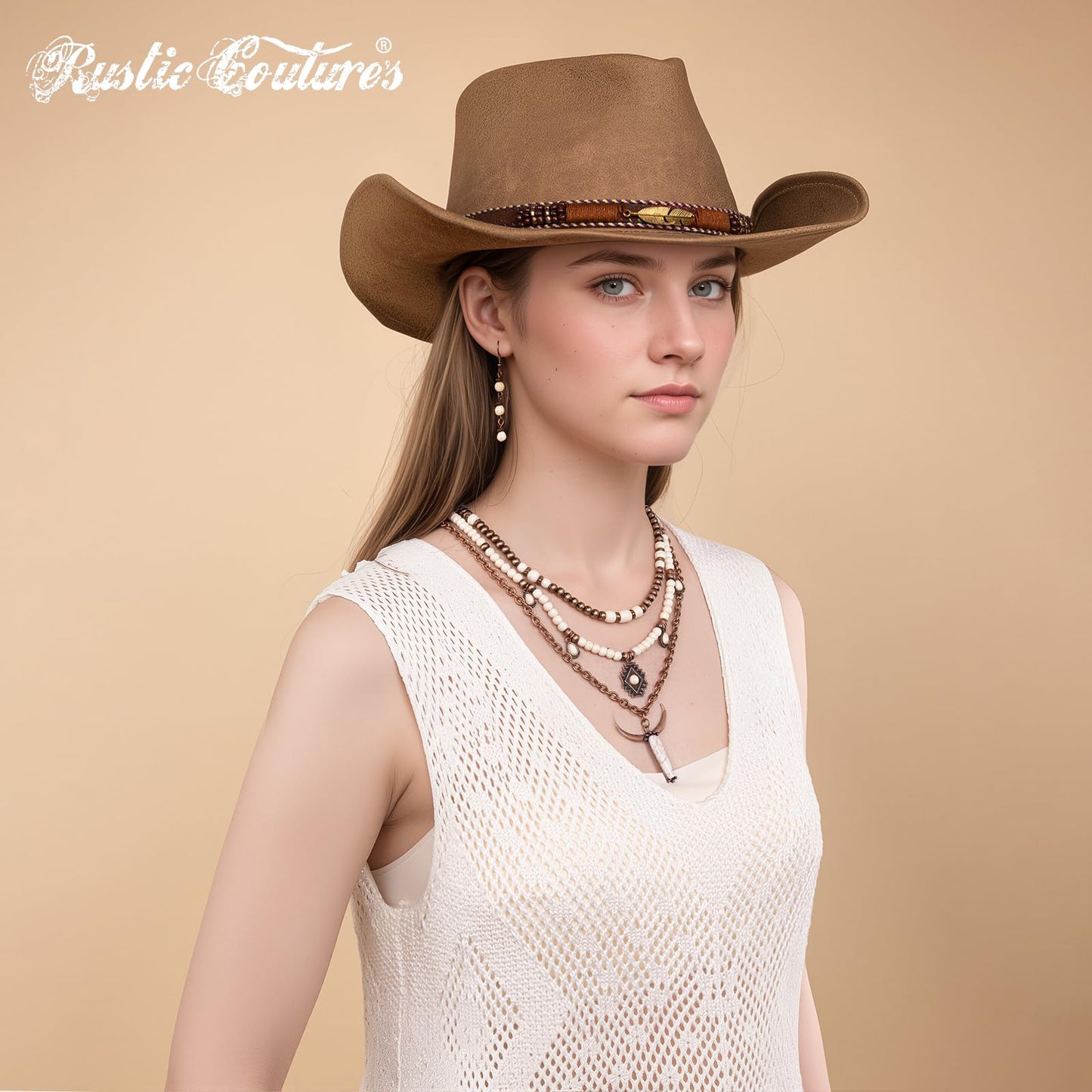 Montana West Rustic Couture's Western Turquoise Necklace Jewelry for Women Cowgirl Vintage Necklace RNS-WH01WT
