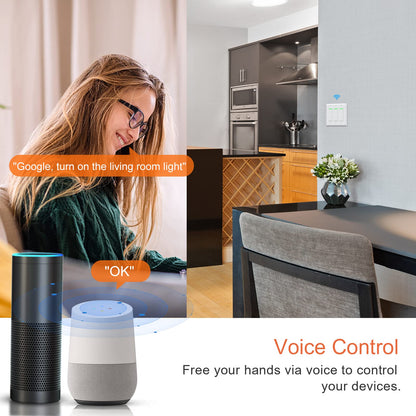 Milfra Smart Light Switch-Smart WiFi Switch 2.4Ghz Compatible with Alexa, Google Assistant,Remote Control/Voice Control and Schedule, Neutral Wire Required, Single-Pole, No Hub Required (4 Pack)