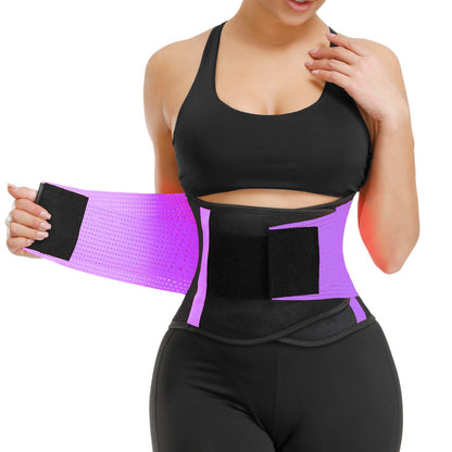 VENUZOR Waist Trainer Belt for Women - Waist Cincher Trimmer - Slimming Body Shaper Belt - Sport Girdle Belt (UP Graded)(Purple,L)
