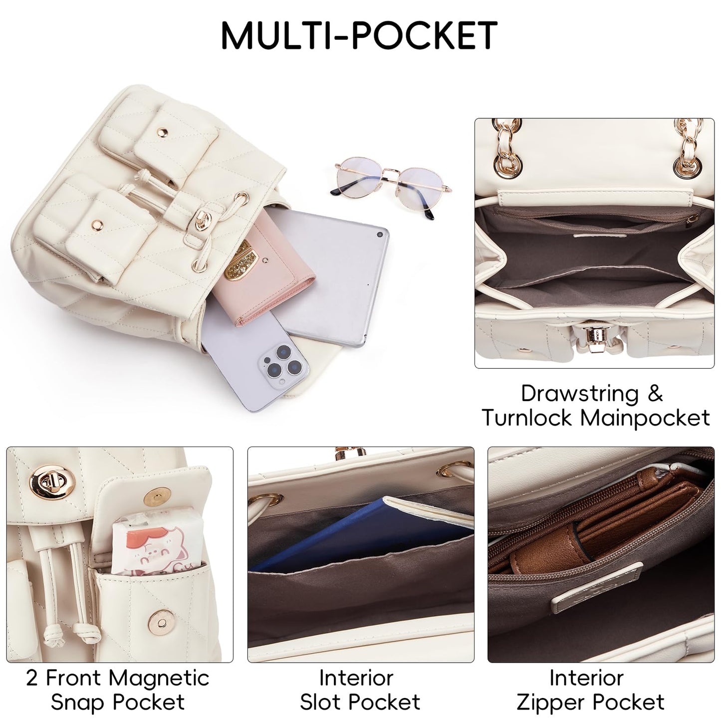 CLUCI Crossbody Bag for Women PU Leather Shoulder Bag, Convertible Small Tabby Backpack Purse for Travel