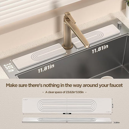 Faucet Mat for Kitchen Sink, Diatomite Stone Drying Sink Protectors, Bathroom