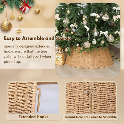 Christmas Tree Collar, 28 Inch Rustic Farmhouse Christmas Tree Base Stand Cover