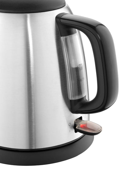 Russell Hobbs Adventure 24991-70 Kettle [1.0 L] Stainless Steel (2400 W, Quick Boil Function, Removable Limescale Filter, External Water Level Indicator, Small Travel Kettle)