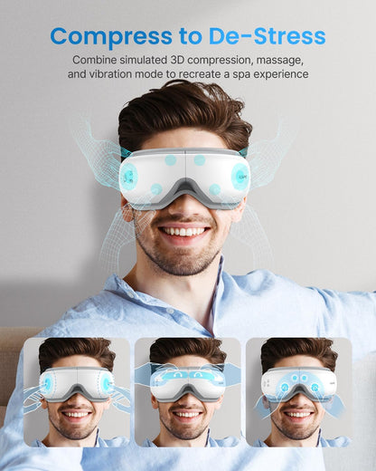 RENPHO Eyeris 1 - Eye Massager with Heat, Eye Massage Mask with Bluetooth Music, Compression, Eye Care Device for Relieve Eye Strain, Improve Sleep, Ideal Gifts for Women Men