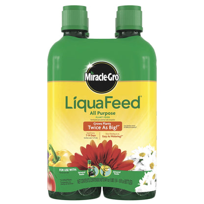 Miracle-Gro LiquaFeed All Purpose Plant Food Refill, For In-Ground and Container Plants, 16 oz., 4-Pack
