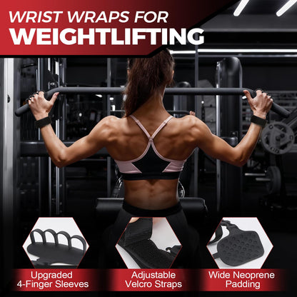 Weight Lifting Straps, Wrist Straps for Weightlifting Enhanced Grip Wrist Wraps for Weightlifting Deadlift Pull Up Workout Gym Hand Grips Weight Grips for Women&Men Rypt Grip