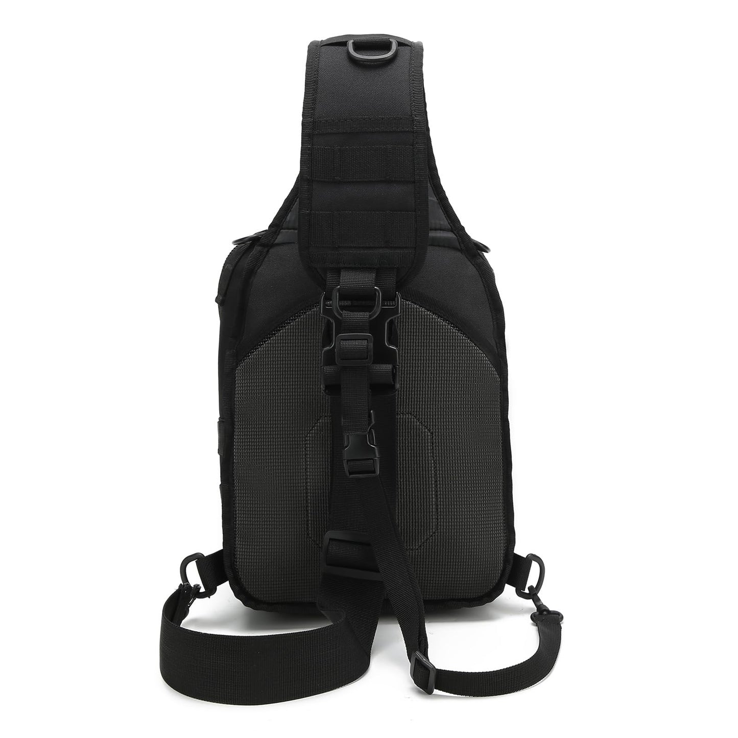 aYrap Tactical Sling Bag for men, Shoulder Backpack Molle Assault Range Bags Chest Pack Day Pack Crossbody Bag (Black)