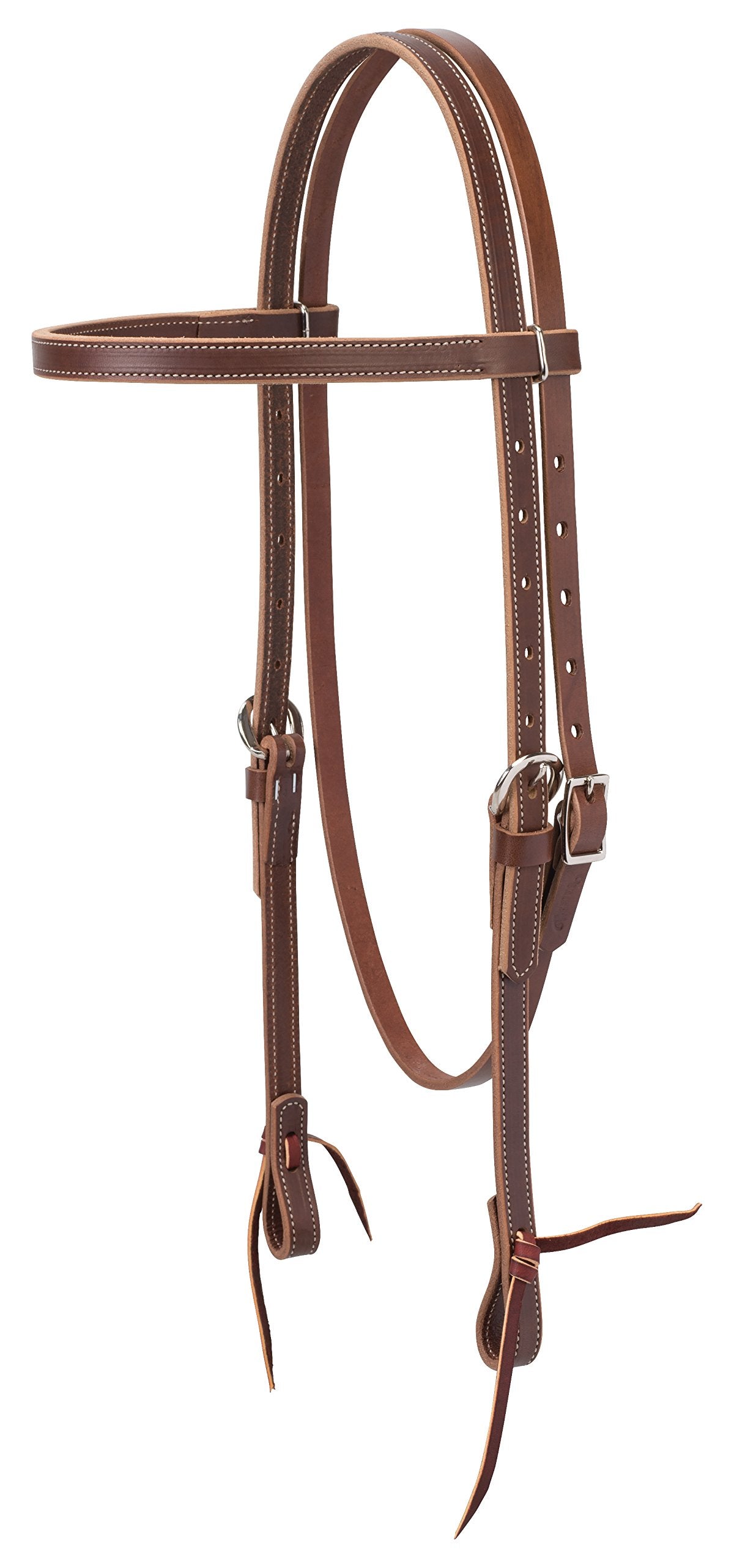 Weaver Leather Latigo Leather Browband Headstall, Brown