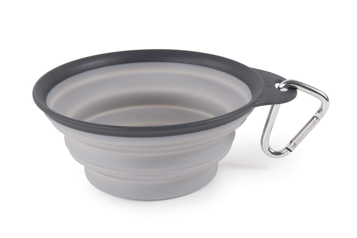 Dexas Popware for Pets Collapsible Travel Cup, Large, Gray/Blue