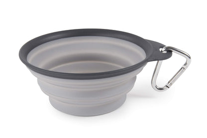 Dexas Popware for Pets Collapsible Travel Cup, Large, Gray/Blue