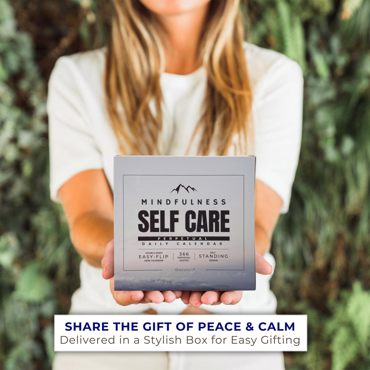 MESMOS 366 Mindfulness Self Care Quotes Daily Motivational Calendar, Inspirational Gifts for Men, Office Decor for Men and Women, Office Gifts Desk Accessories, Stress & Anxiety Relief Items