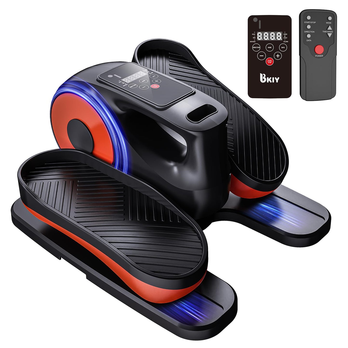 Under Desk Elliptical Machine, Electric Under-Desk Elliptical for Seniors - Mini Elliptical Exercise Equipment for Home with 12-Speed Touch Screen, Remote Control & Reversible Motion (Orange)