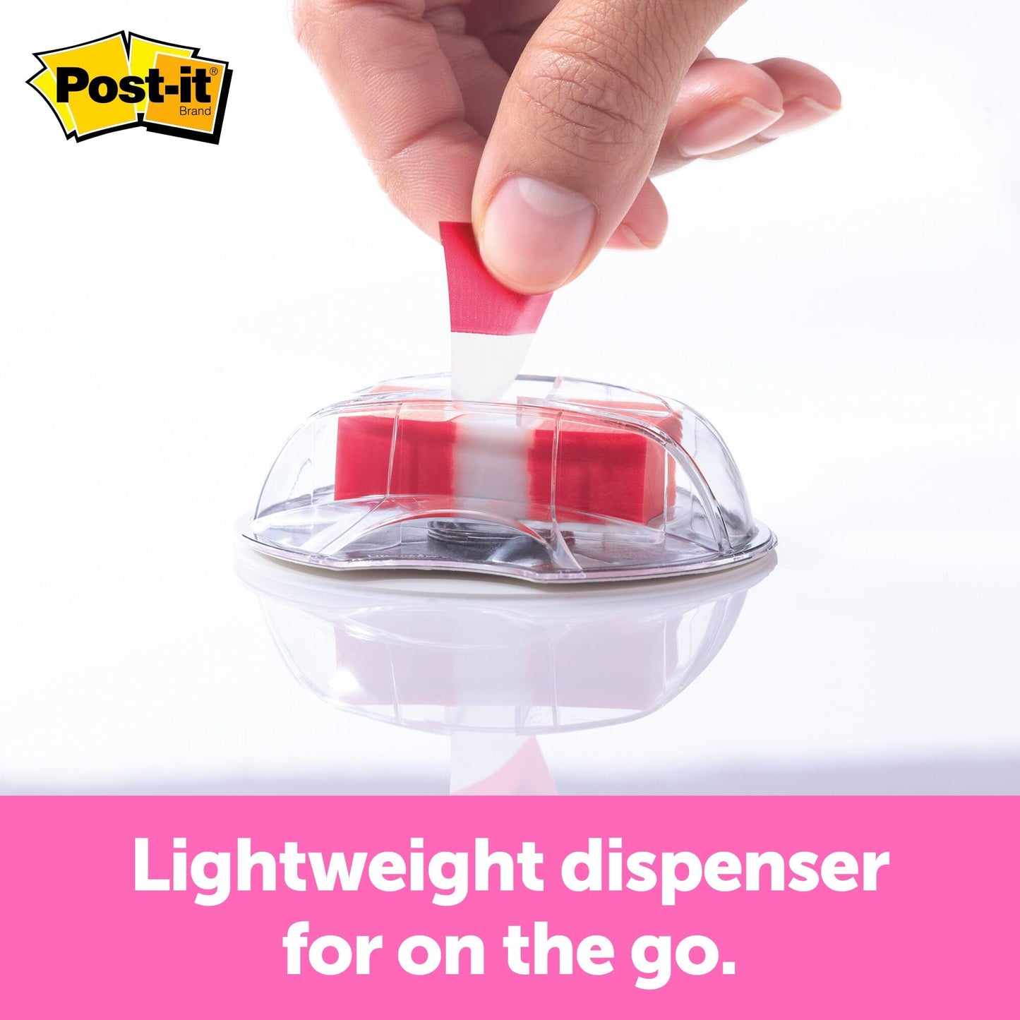 Post-it Message Flags, Sign Here 1 in. x 1.7 in., One Dispenser with 200 -Count Red Sticky Tabs Per Dispenser, Removable Page Markers to Mark Tax, Real Estate, and Legal Documents (200 Flags Total)