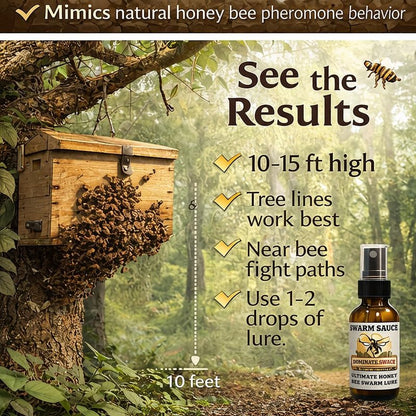 Ultimate Honey Bee Swarm Lure - Premium Nasonov Pheromone Blend | Long-Lasting Attractant for Beekeepers - 0.15oz Smear Tube