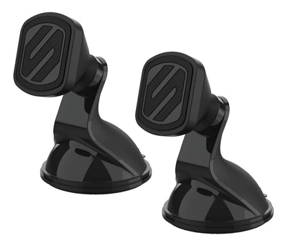 Scosche MMWSM-2PKXCES0 MagicMount Select Magnetic Car Phone Holder Mount for iPhone and Android - 2 Pack - Secure Magnetic Cell Phone Mount for Car Window or Dash - Universal 360° Adjustable Head