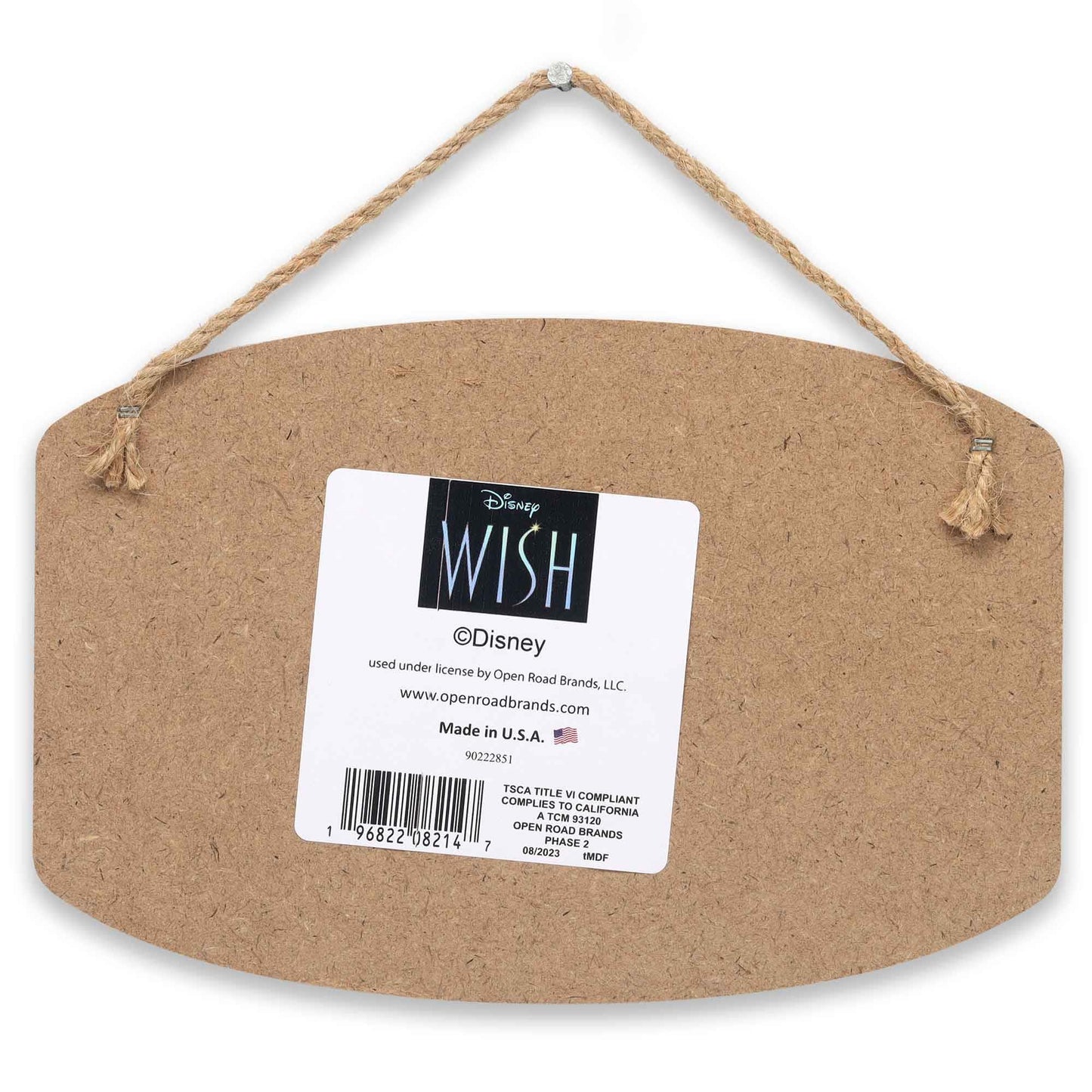Disney Wish Shining Star Hanging Wood Wall Decor - Adorable Shining Star Sign for Kids' Bedroom or Play Room