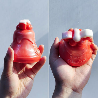 Wehous 2PCS Christmas Bell Silicone Molds for Resin Candle Soap Making, 3D Bell Candle Molds for Candle Making, Christmas Ornament Keychain Pendant Wall Hanging Car Freshie Art Craft Mold Kit Decor