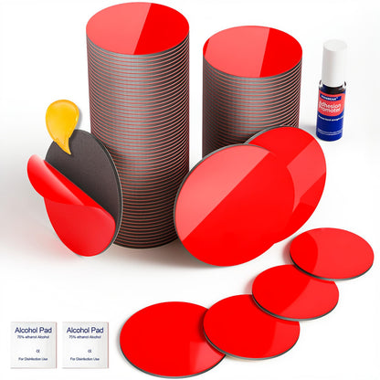 PHIXBEAR 48 Pcs Round Double Sided Sticky Pads Heavy Duty, Extreme Mounting Foam Tape, Strong Adhesive Tape Squares Waterproof Heat Resistant, Car Home Outdoor Use, 1.18 Inch