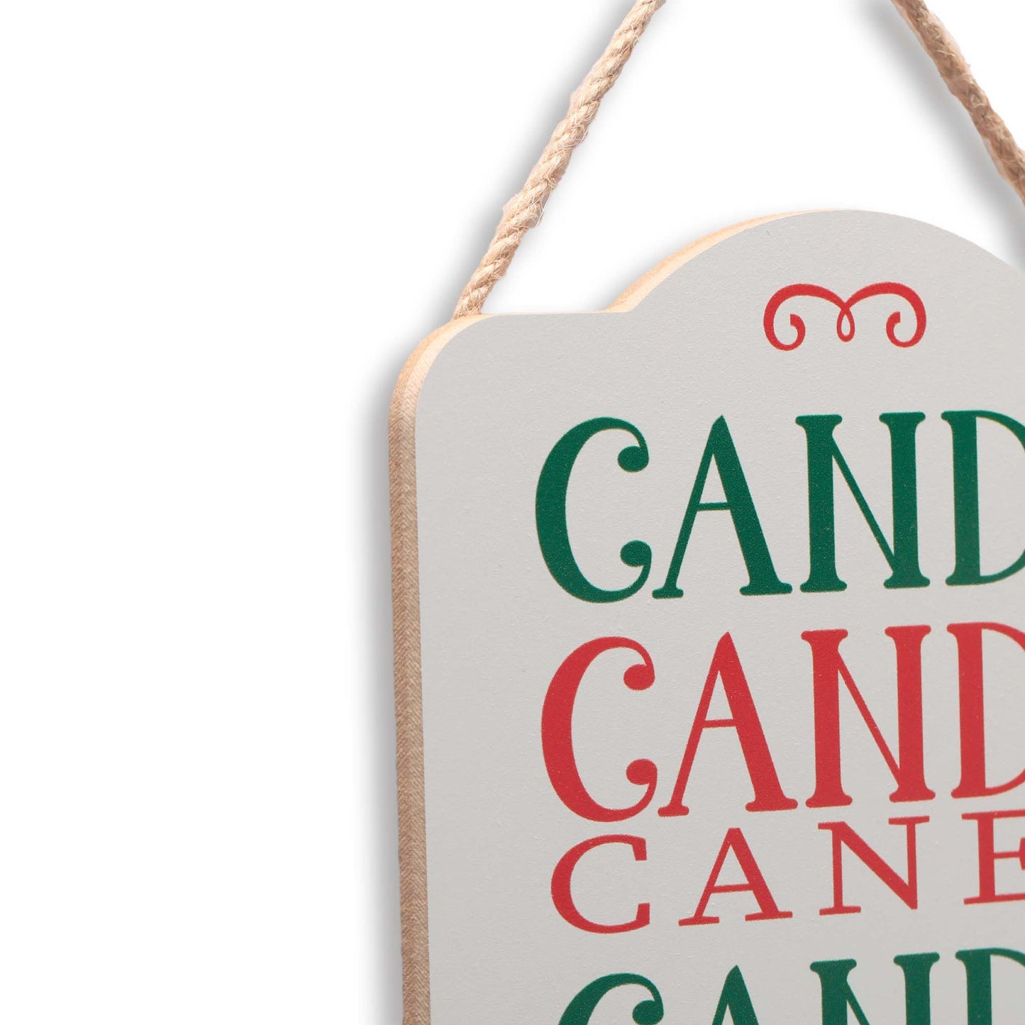 Elf Movie Candy Canes Candy Corn Syrup Hanging Wood Wall Decor - Fun Elf Christmas Decoration for Home