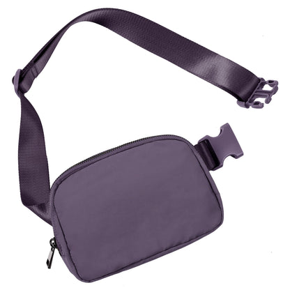 ODODOS Unisex Mini Belt Bag with Adjustable Strap Small Fanny Pack for Workout Running Traveling Hiking, Black